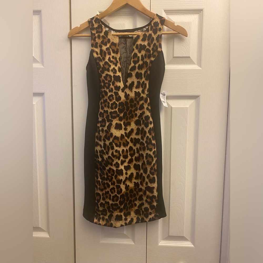 Charlotte Russe Leopard Print Sleeveless Dress